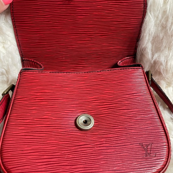 Louis Vuitton Epi Mini Saint-Cloud Castilian Red Shoulder Bag. Vintage Used - Picture 11 of 16